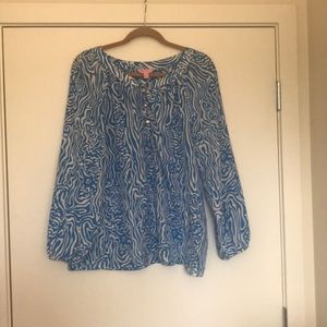 Lilly Pulitzer Elsa silk top